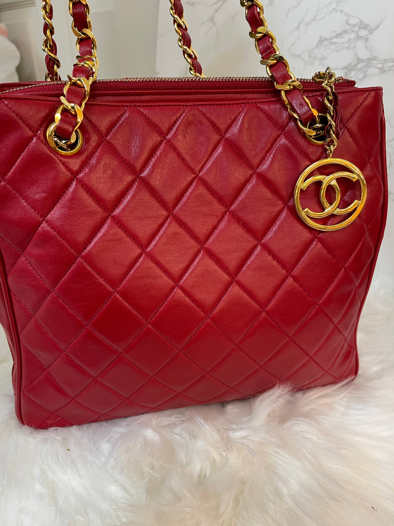 CHANEL Quilted Leather GHW Tote(Vintage)