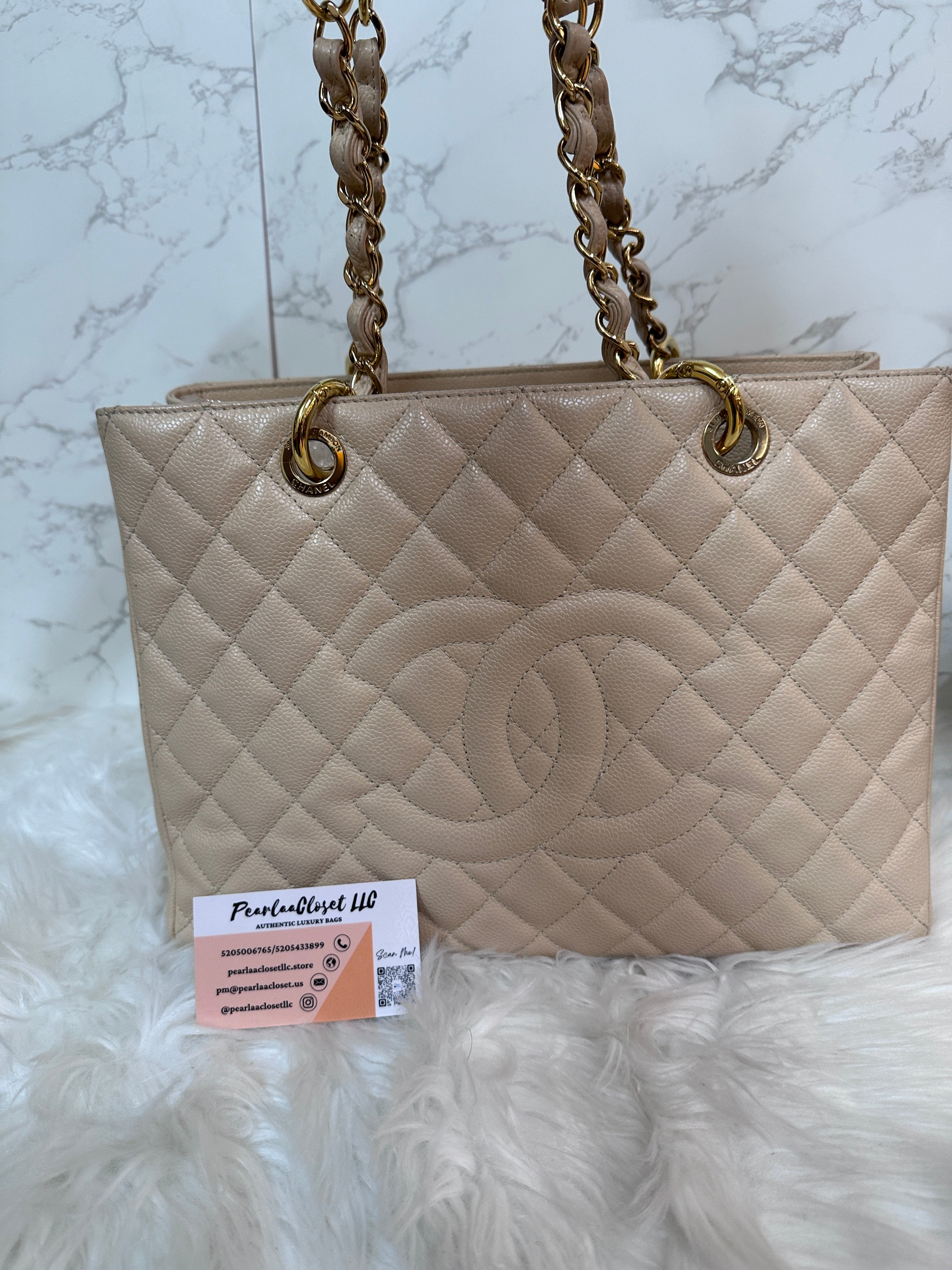 Chanel Caviar Grand Shopping Tote Beige (OXZX) 144020000598 PS