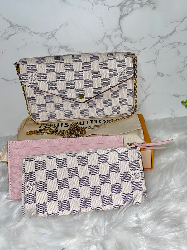 LOUIS VUITTON Pochette Félicie Damier Azur (Brand New)