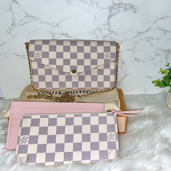 LOUIS VUITTON Pochette Félicie Damier Azur (Brand New)