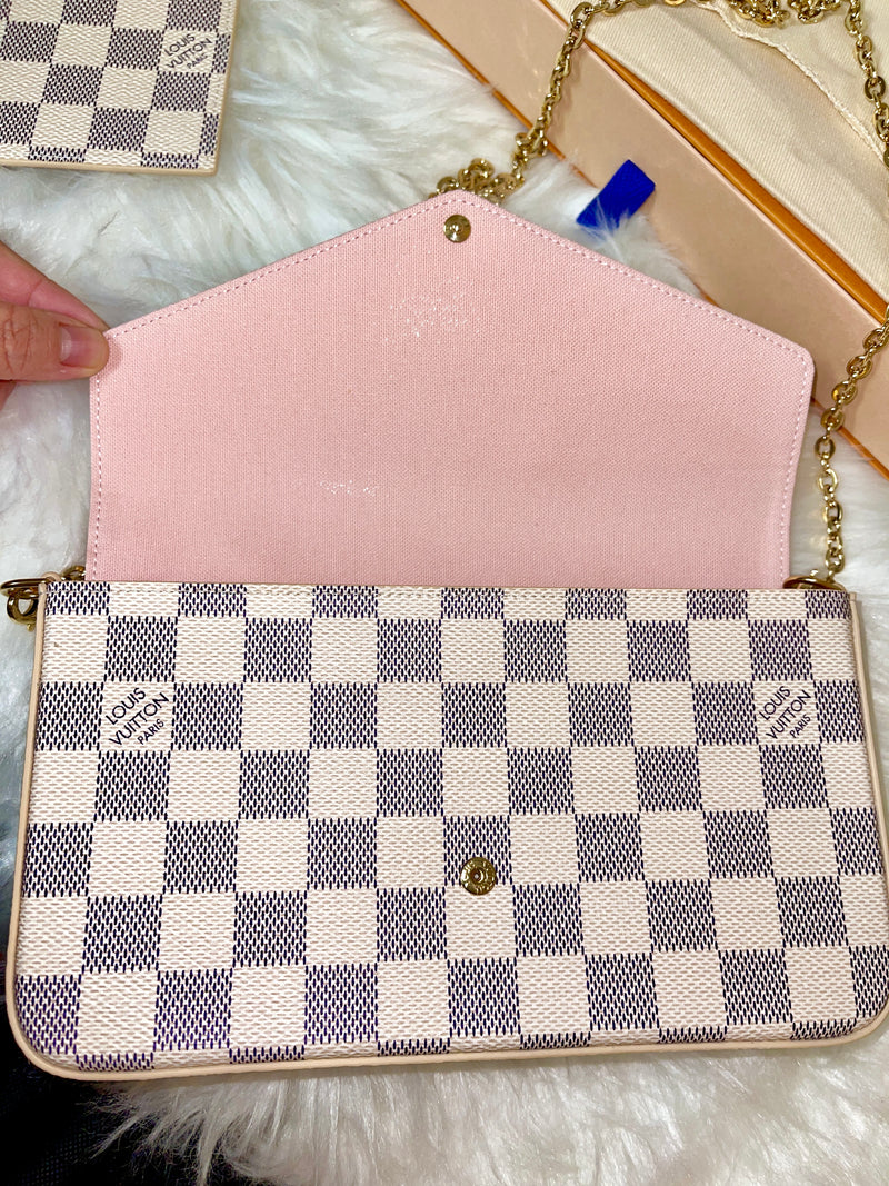 LOUIS VUITTON Pochette Félicie Damier Azur (Brand New)