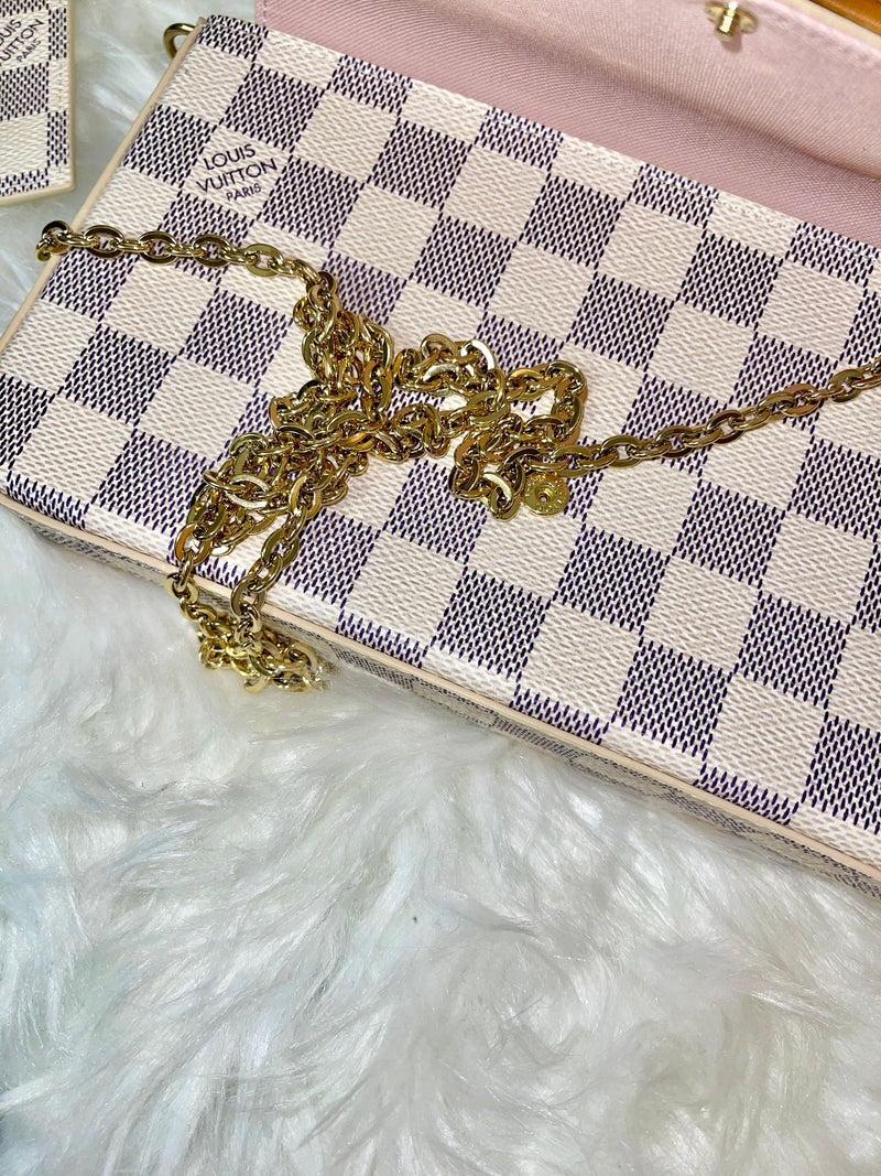 LOUIS VUITTON Pochette Félicie Damier Azur (Brand New)