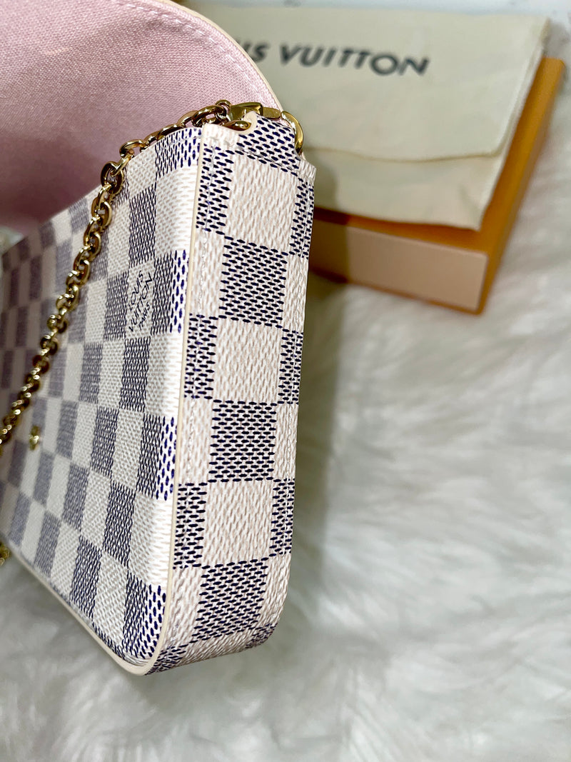 LOUIS VUITTON Pochette Félicie Damier Azur (Brand New)