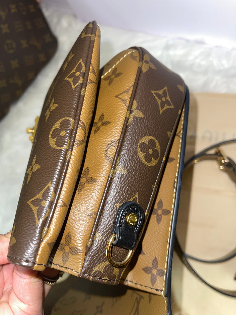 LOUIS VUITTON Monogram Reverse Canvas Pochette Metis