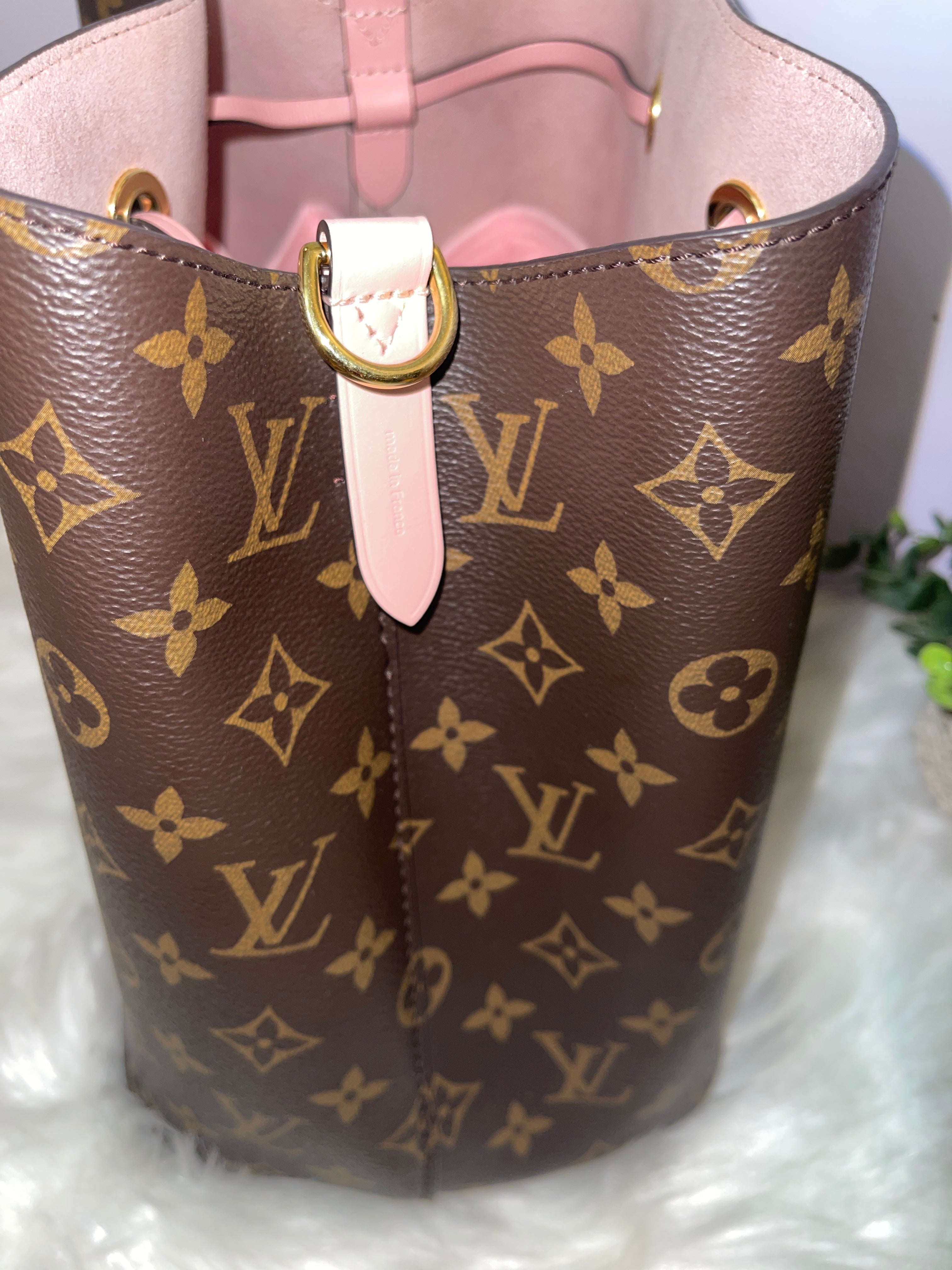 Louis Vuitton Neverfull Mm In Prune Rose Poudre