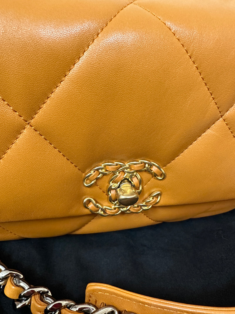 CHANEL 19 Caramel Gold Hardware