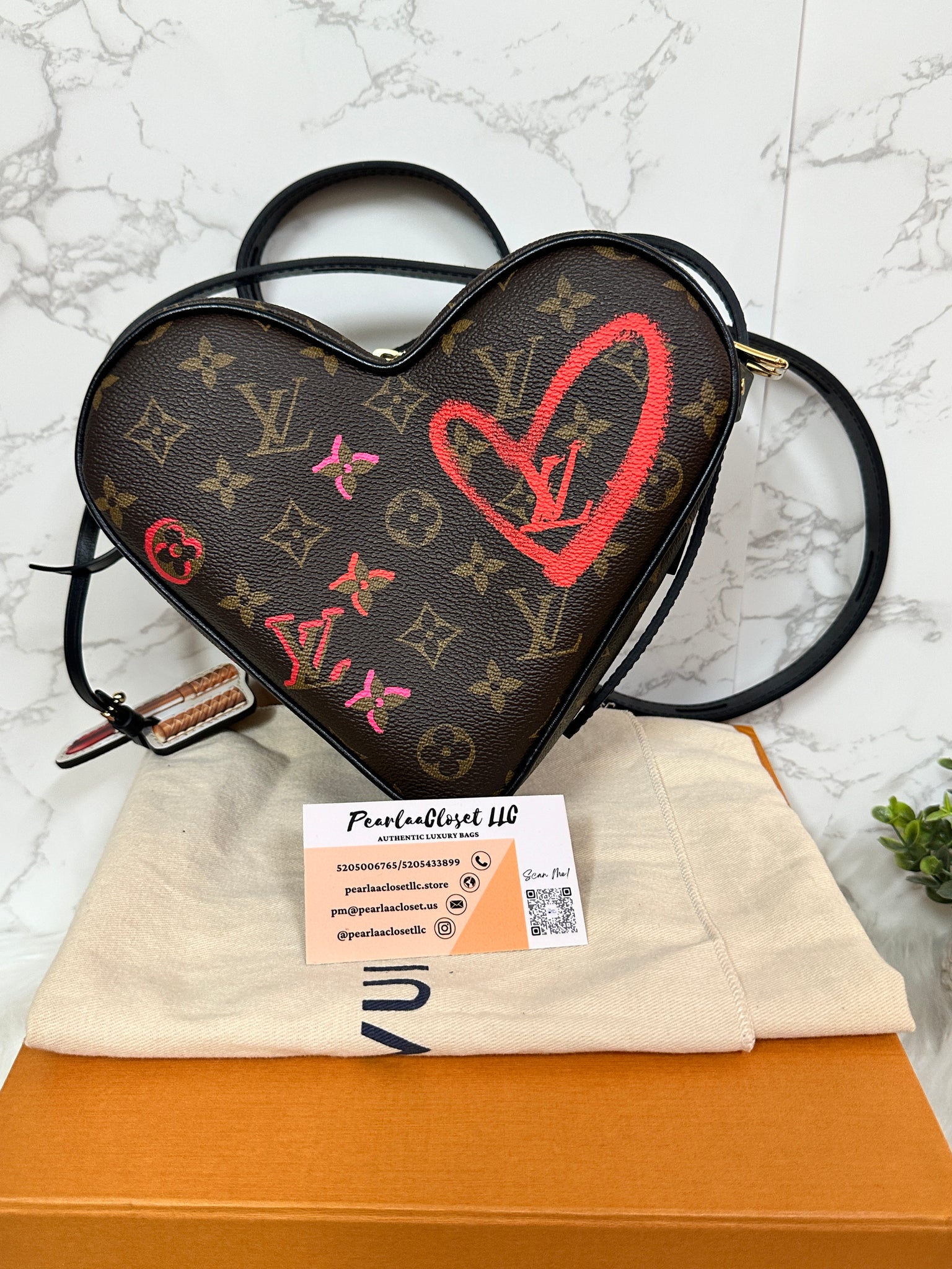 Limited Edition Louis Vuitton Fall In Love Sac Coeur in Monogram canvas❤️  New Condition ❤️ $4,300 * We are not affiliated with the brands…
