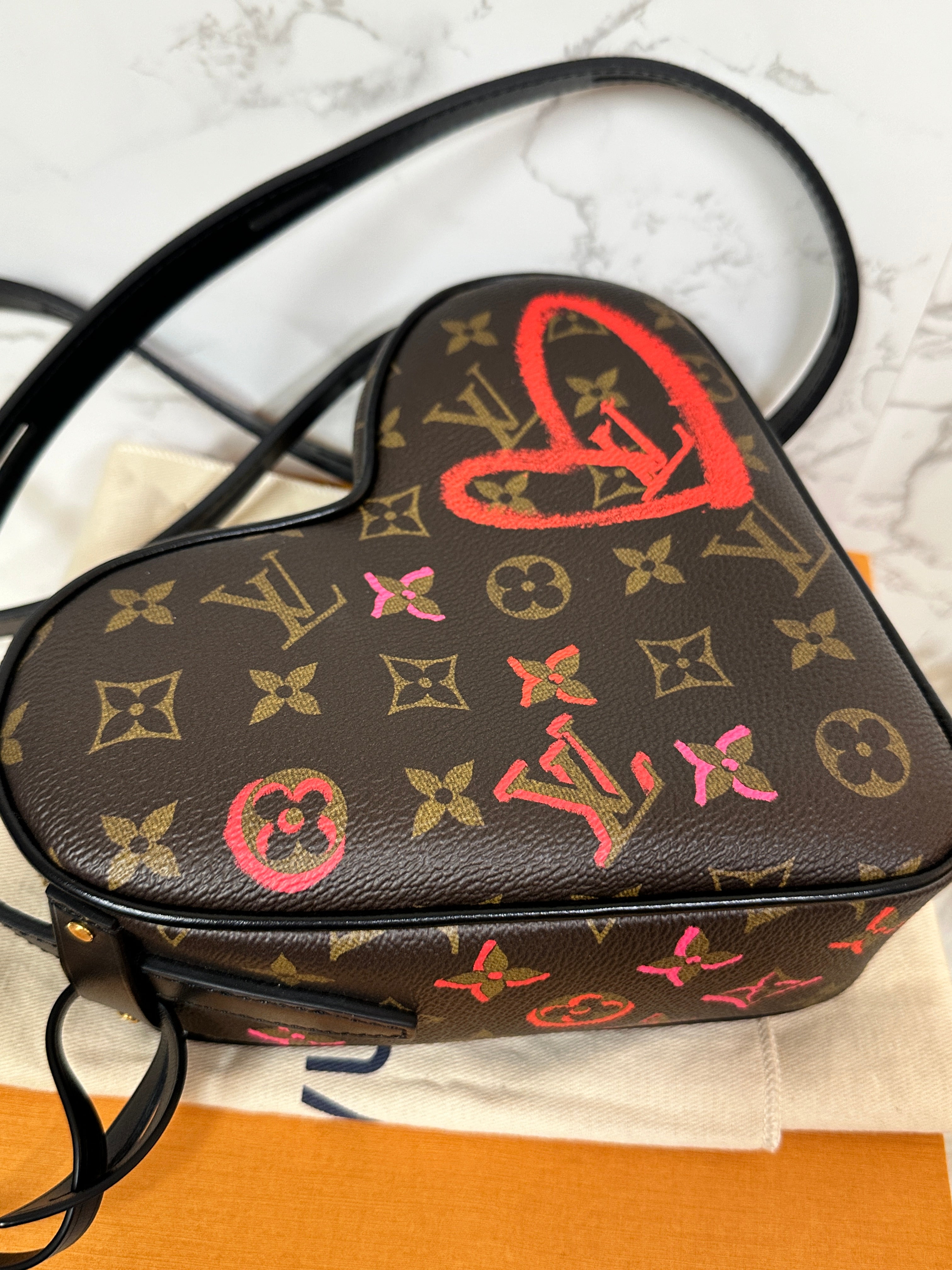 Limited Edition Louis Vuitton Fall In Love Sac Coeur in Monogram