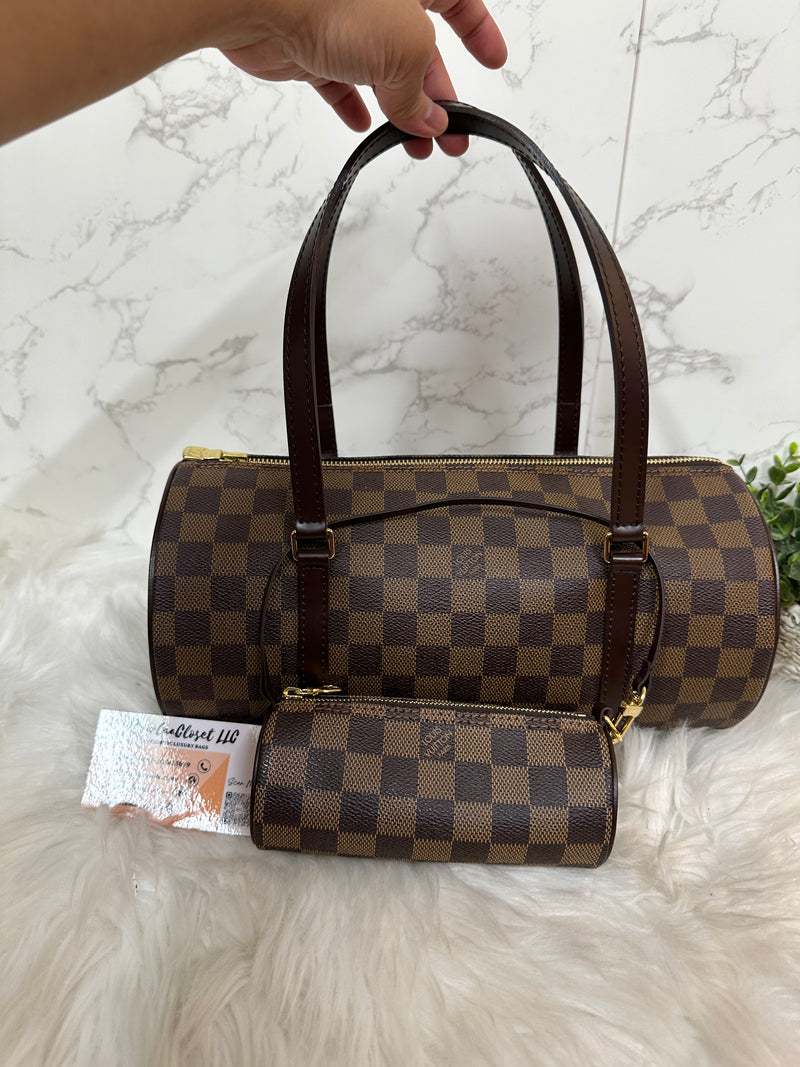 LOUIS VUITTON Damier Ebene Papillon with Baby