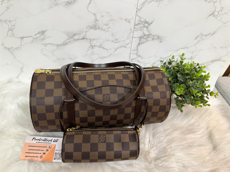 LOUIS VUITTON Damier Ebene Papillon with Baby