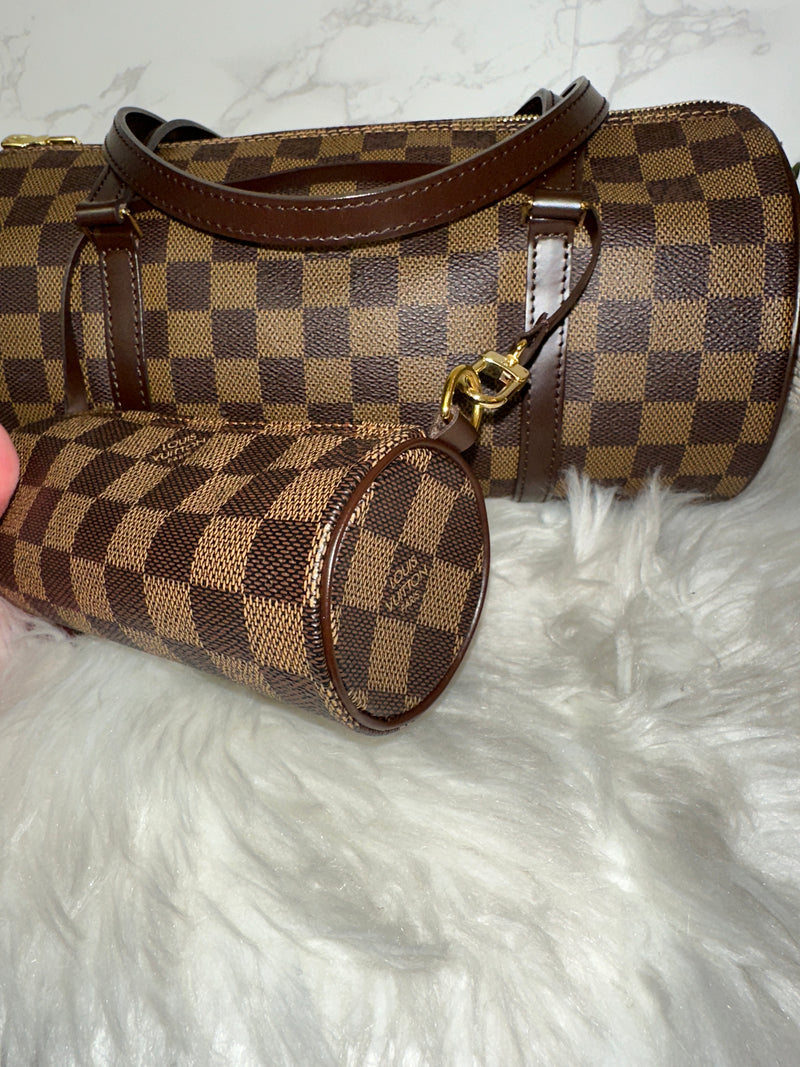 LOUIS VUITTON Damier Ebene Papillon with Baby