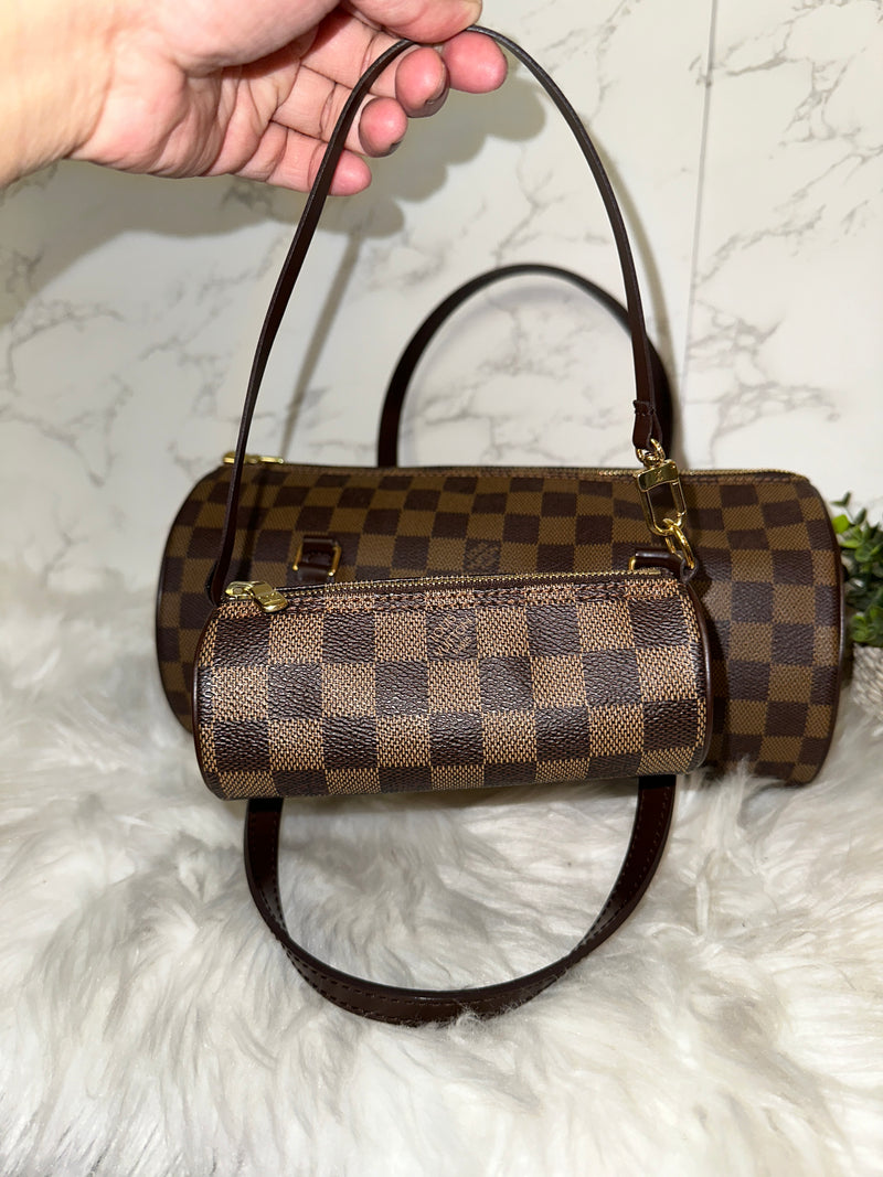 LOUIS VUITTON Damier Ebene Papillon with Baby