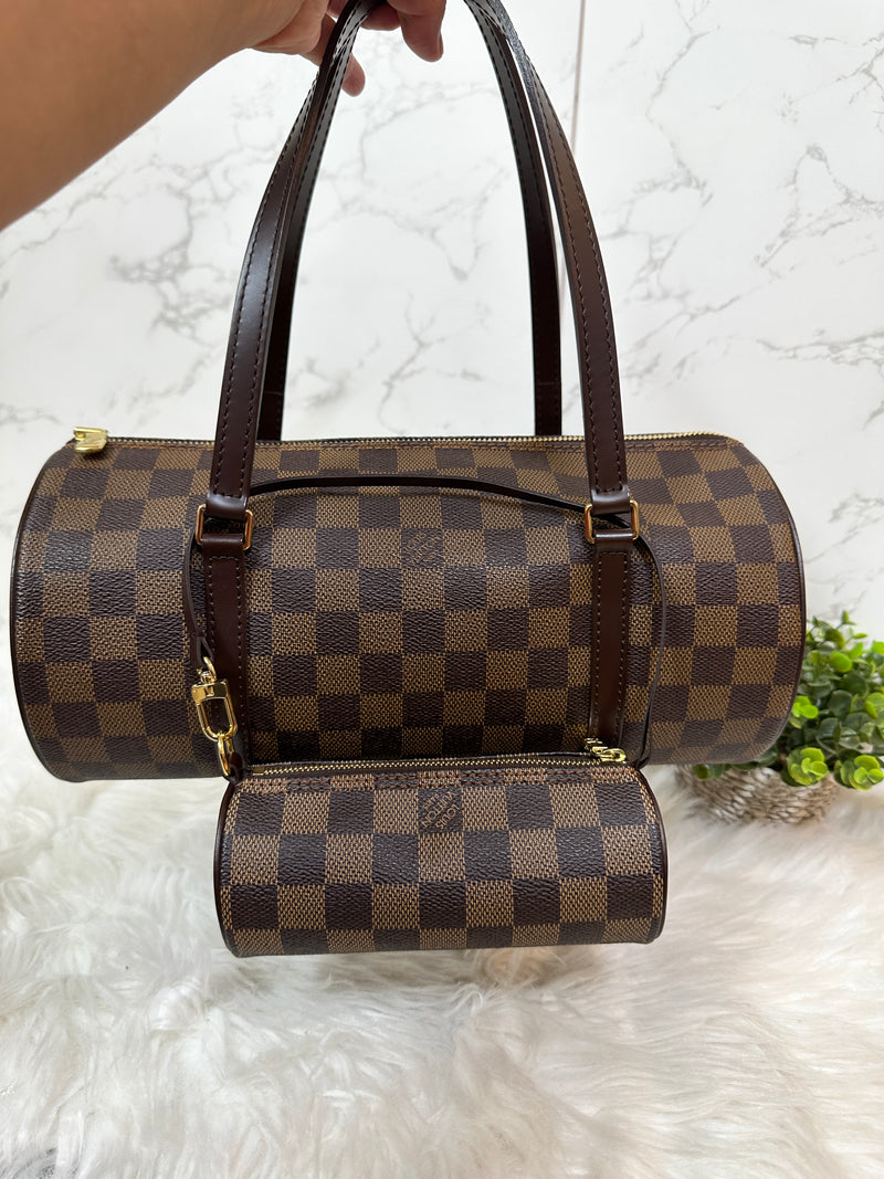 LOUIS VUITTON Damier Ebene Papillon with Baby