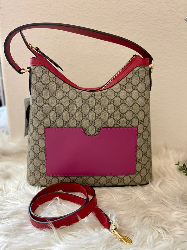 GUCCI GG Supreme Hobo Two-Way Bag