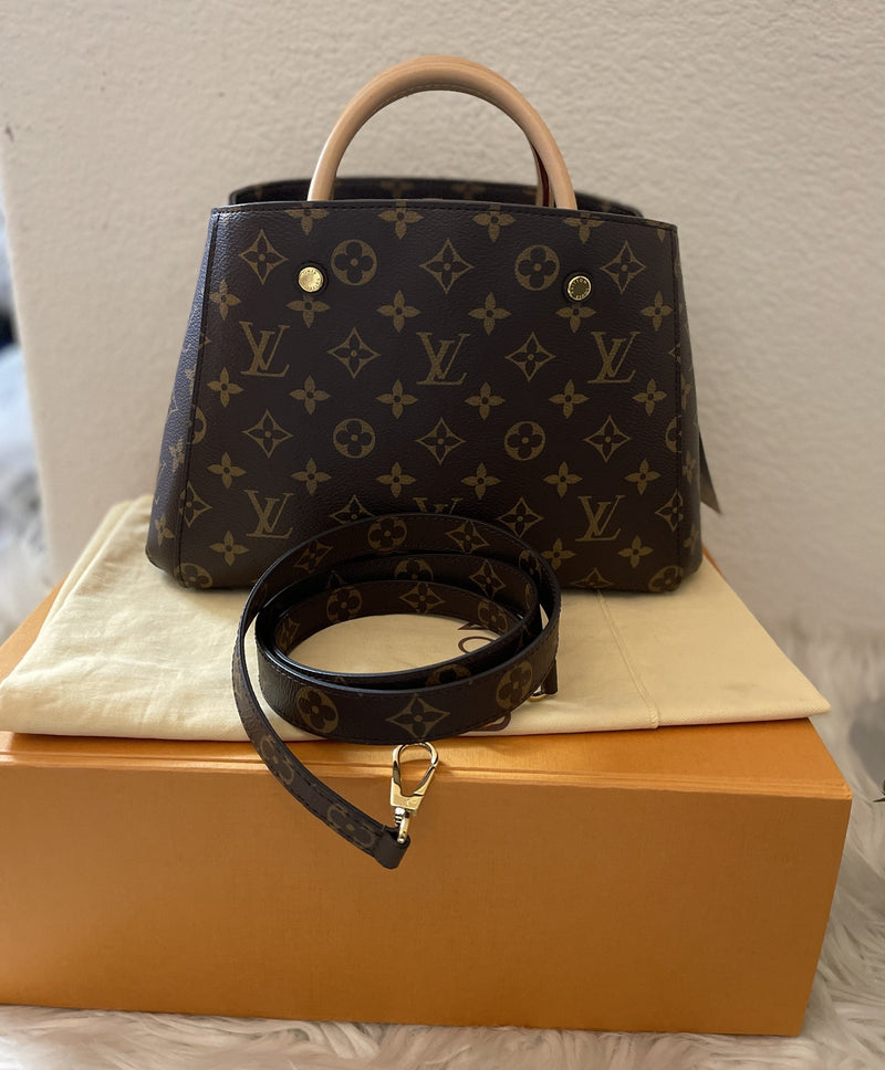 LOUIS VUITTON Monogram Canvas Montaigne BB Bag