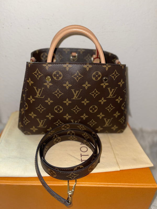 LOUIS VUITTON Monogram Canvas Montaigne BB Bag