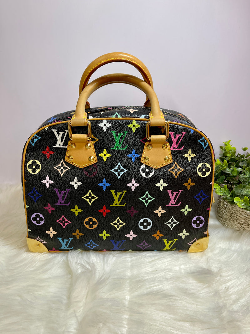 LOUIS VUITTON Black Monogram Multicolor Trouville