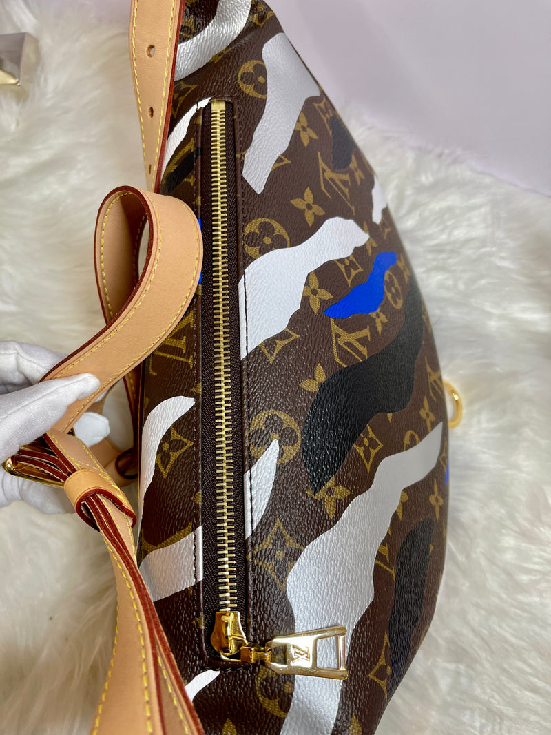 LOUIS VUITTON x League Of Legends Capsule Collection Blue Silver Monogram Bumbag (Limited Edition)