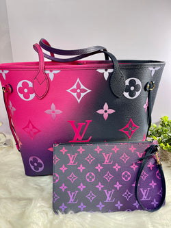 LOUIS VUITTON Neverfull MM Midnight Fuchsia