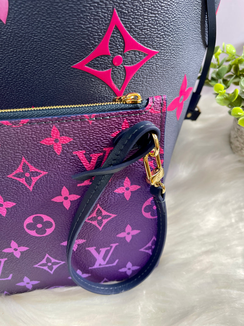 LOUIS VUITTON Neverfull MM Midnight Fuchsia