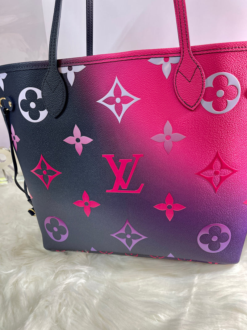 LOUIS VUITTON Neverfull MM Midnight Fuchsia