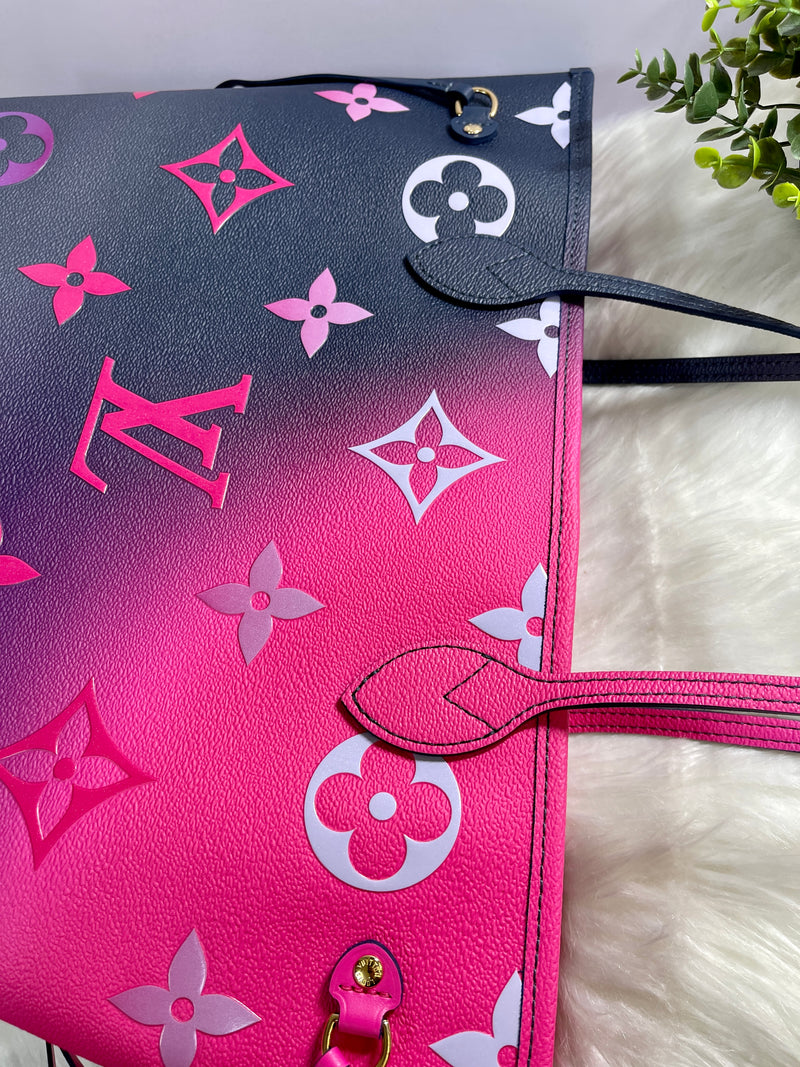 LOUIS VUITTON Neverfull MM Midnight Fuchsia