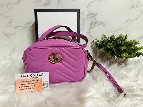 Gucci Marmont Matelassè Pink Leather