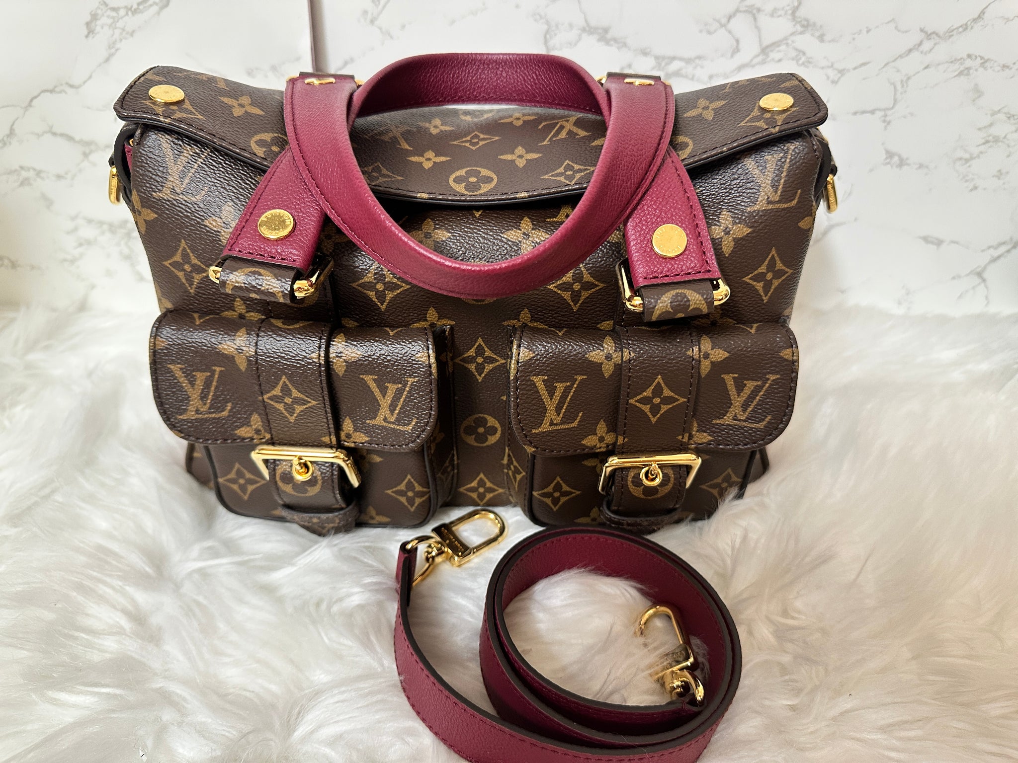 Louis Vuitton Manhattan Burgandy limited edition – PearlaaClosetLLC