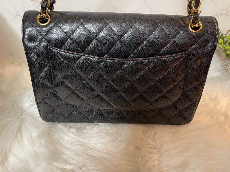 CHANEL Caviar Quilted Double Flap Jumbo