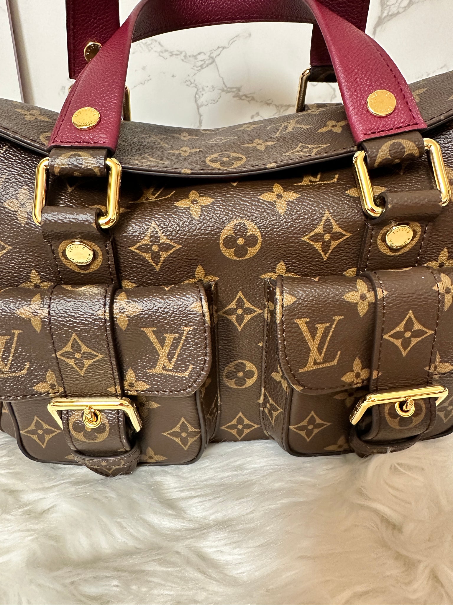 Louis Vuitton Manhattan Burgandy limited edition – PearlaaClosetLLC