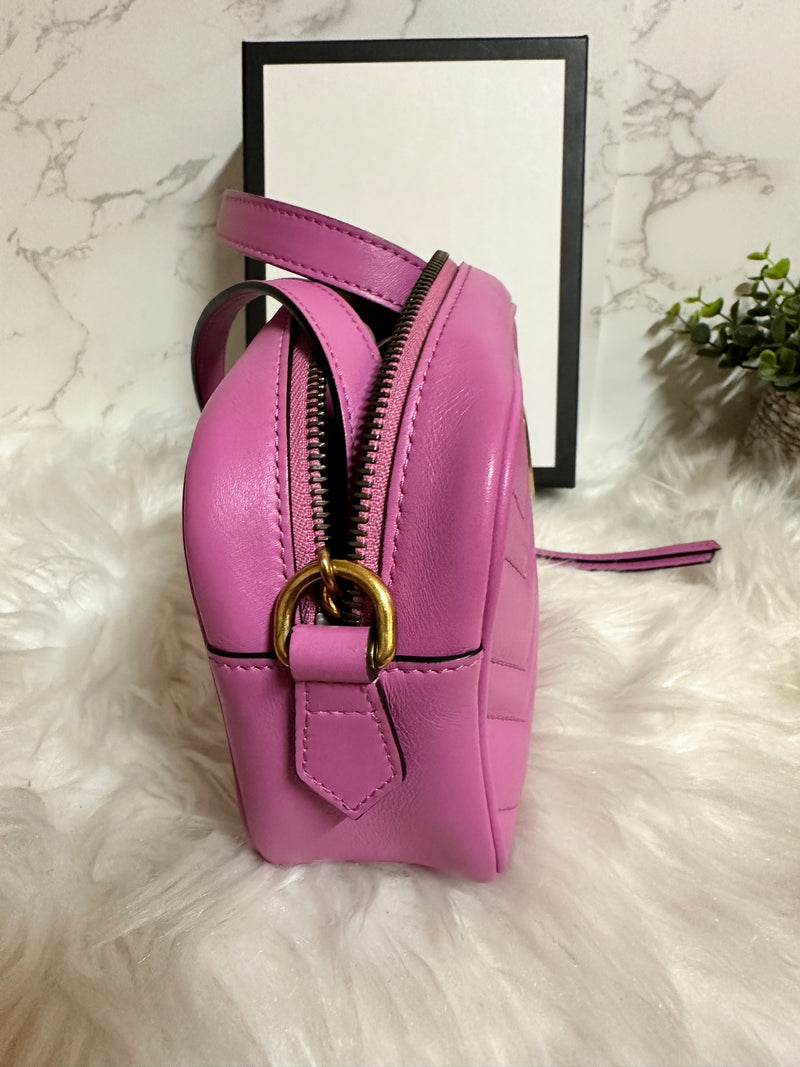 Gucci Marmont Matelassè Pink Leather