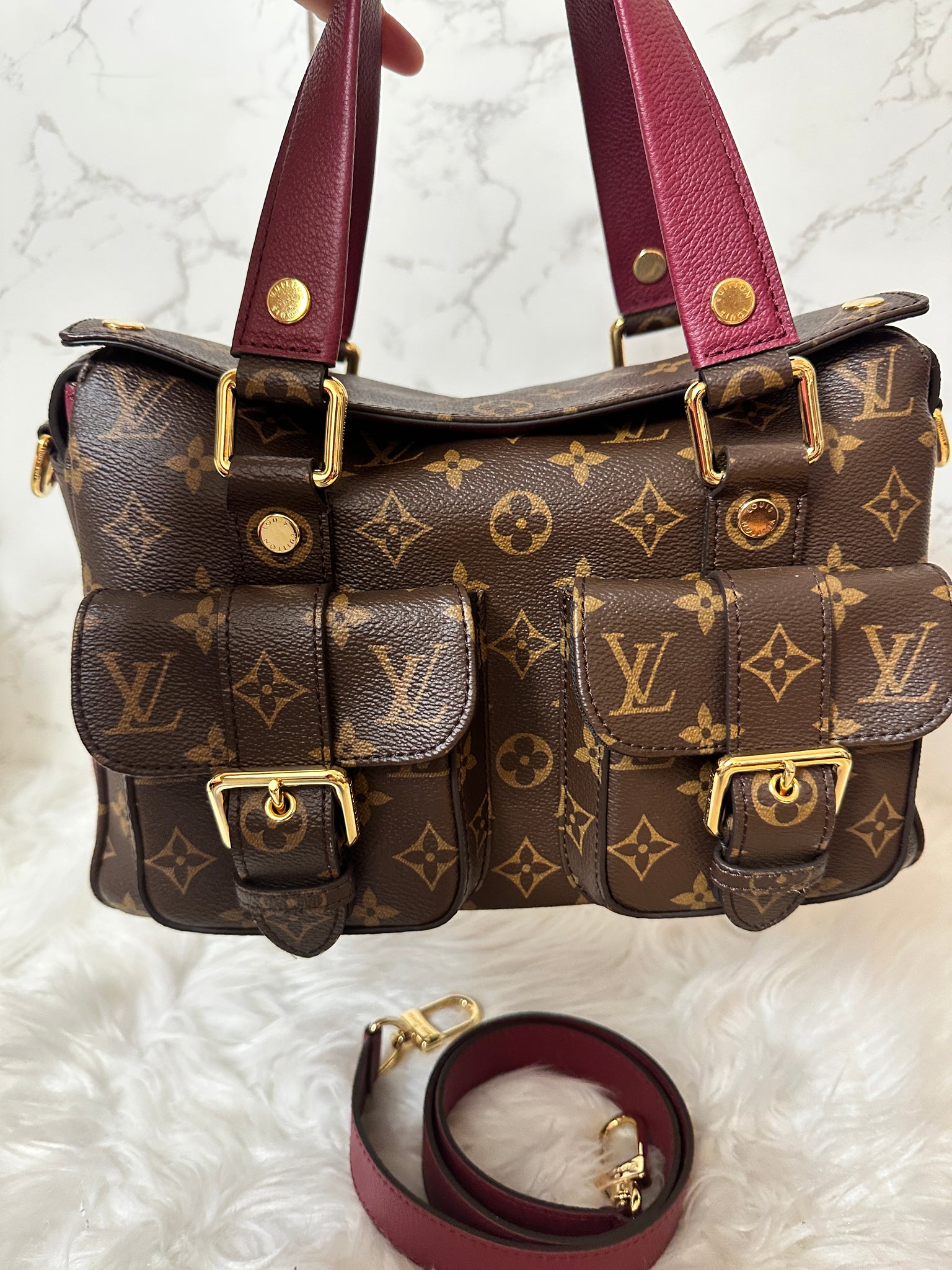 Louis Vuitton Manhattan Burgandy limited edition – PearlaaClosetLLC