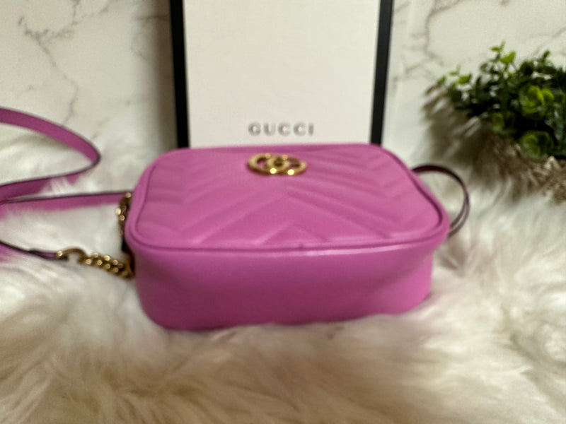 Gucci Marmont Matelassè Pink Leather